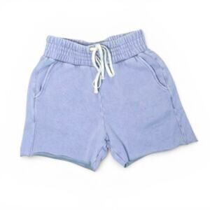 Les Tien Unisex Sweat Shorts Small Lavender Drawstring Lounge NWOT